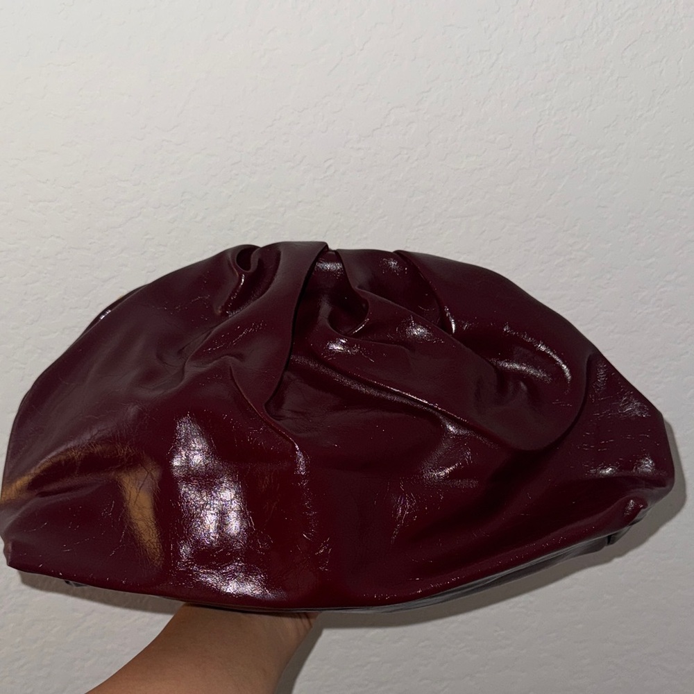 Studded Burgundy Clutch - Picture 6 of 6